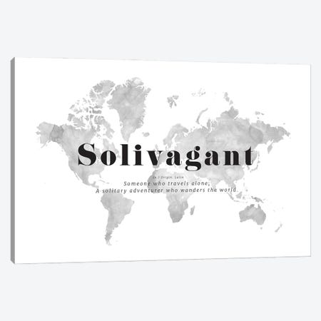 Solivagant World Map Canvas Print #RLZ440} by blursbyai Art Print