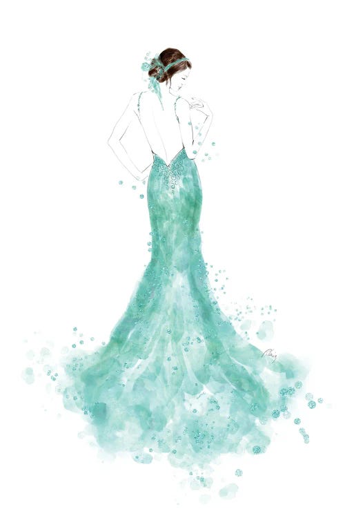 Mermaid Dress Fashion Illustration