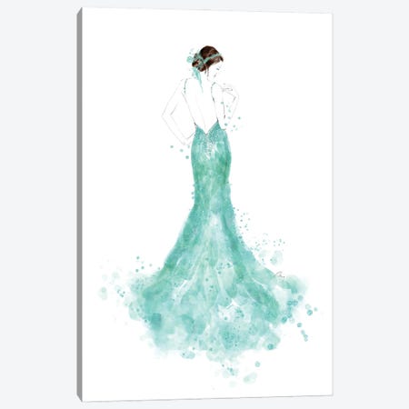 Mermaid Dress Fashion Illustration Canvas Print #RLZ44} by blursbyai Canvas Wall Art
