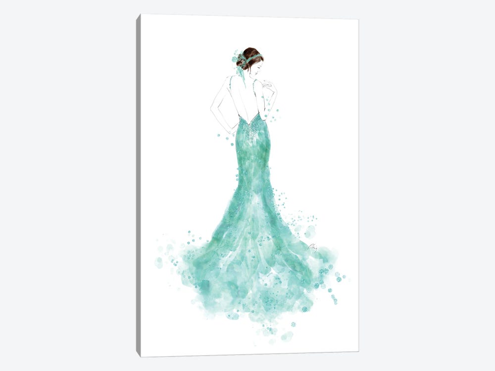Mermaid Dress Fashion Illustration by blursbyai 1-piece Canvas Print