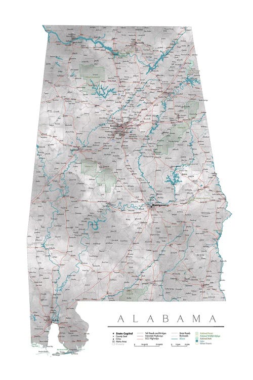 Detailed Map Of Alabama