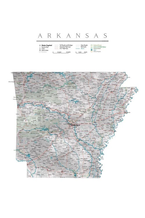 Detailed Map Of Arkansas