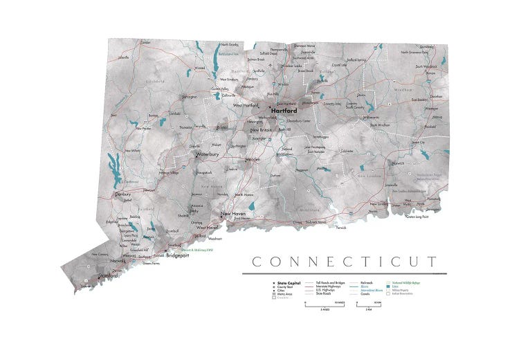 Detailed Map Of Connecticut