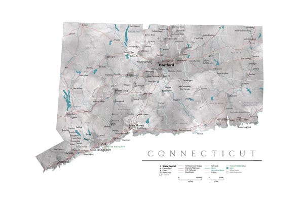 blursbyai: Detailed Map Of Connecticut by blursbyai