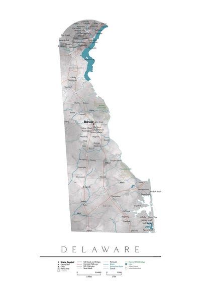 blursbyai: Detailed Map Of Delaware by blursbyai