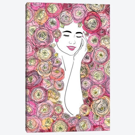 Blooming Mind Canvas Print #RLZ466} by blursbyai Canvas Wall Art