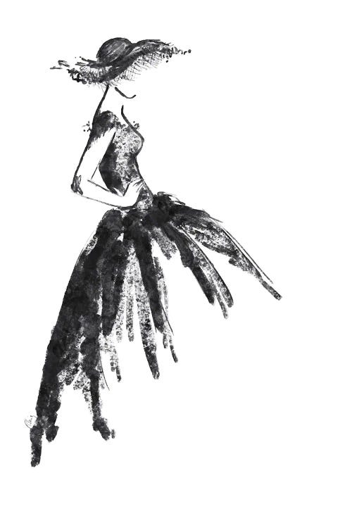 Full Skirt Fashion Illustration Sketch