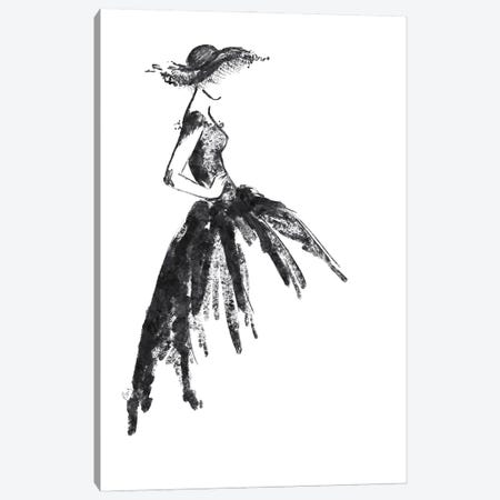 Full Skirt Fashion Illustration Sketch Canvas Print #RLZ46} by blursbyai Canvas Wall Art