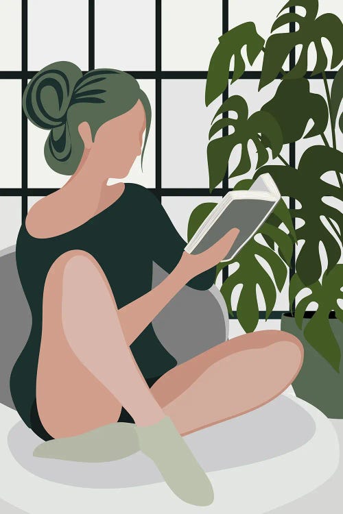 Bookworm by blursbyai wall art