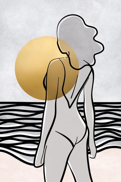 Maika and the sea by blursbyai multi panel art