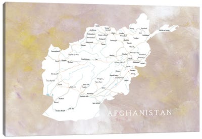 Map Of Afghanistan Canvas Art Print - Afghanistan