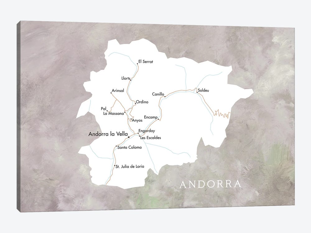 Map Of Androrra by blursbyai 1-piece Canvas Wall Art