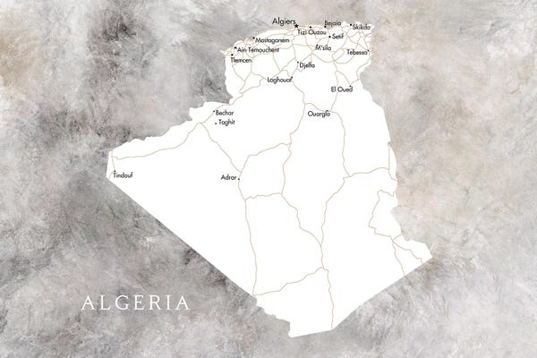 blursbyai: Map Of Algeria by blursbyai