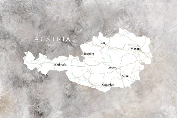 blursbyai: Map Of Austria In Neutrals by blursbyai