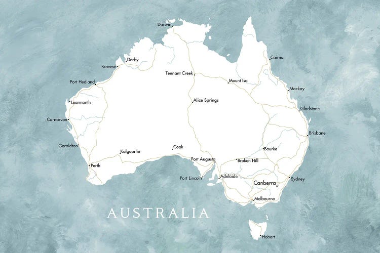 Map Of Australia In Blue