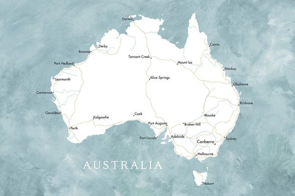 blursbyai: Map Of Australia In Blue by blursbyai