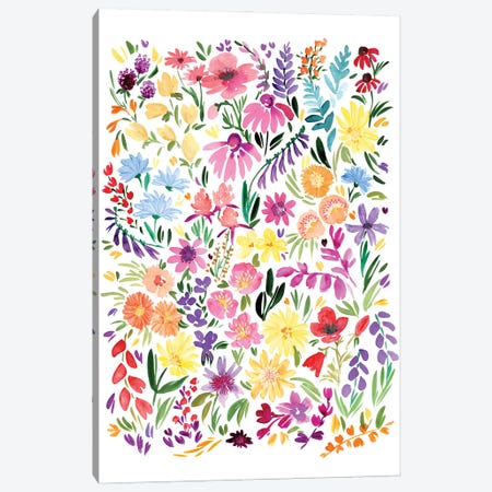 Wildflower Meadow Canvas Print #RLZ500} by blursbyai Canvas Art