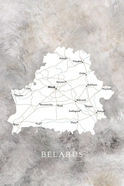 Map Of Belarus In Neutrals