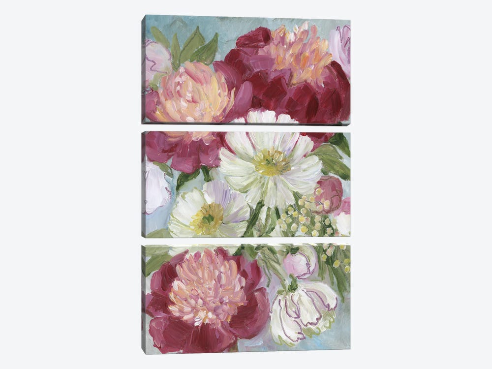 Eleanora Painterly Florals by blursbyai 3-piece Canvas Print