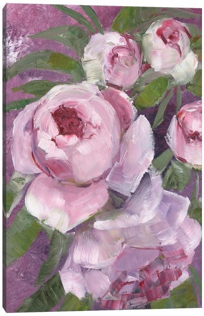 Rylee Painterly Roses Canvas Art Print - blursbyai