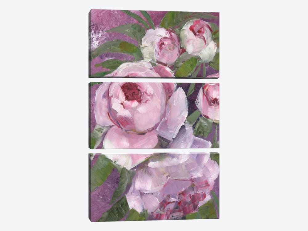 Rylee Painterly Roses by blursbyai 3-piece Canvas Art Print