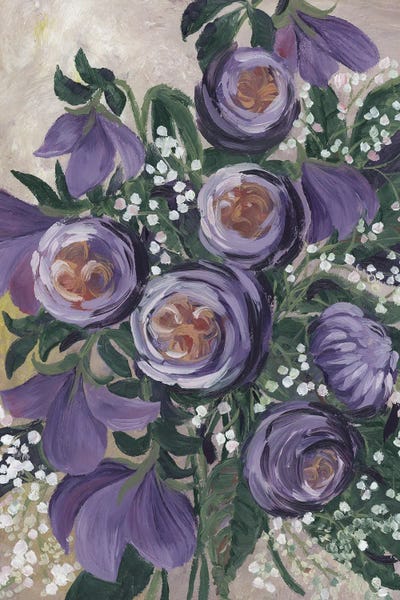 Aaliyah Painterly English Roses by blursbyai multi panel art