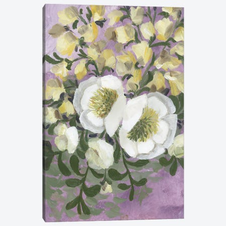 Raelynna Painterly Florals Canvas Print #RLZ519} by blursbyai Canvas Art Print