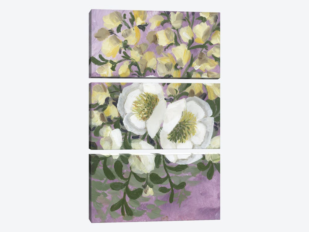 Raelynna Painterly Florals by blursbyai 3-piece Canvas Art