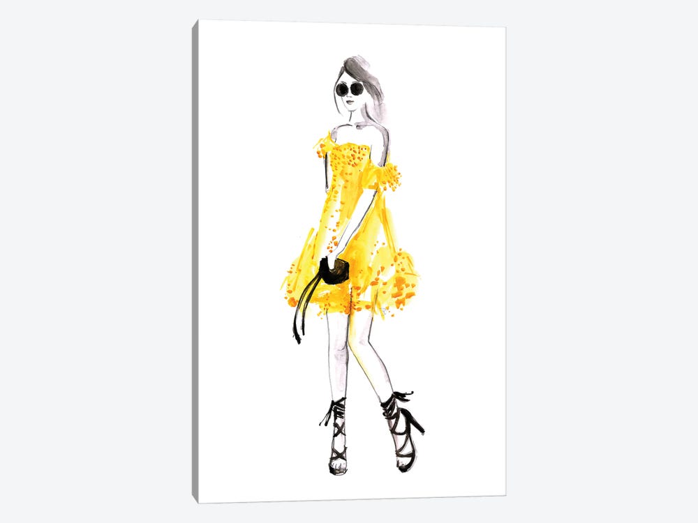 Yellow Sundress Fashion Illustration by blursbyai 1-piece Art Print