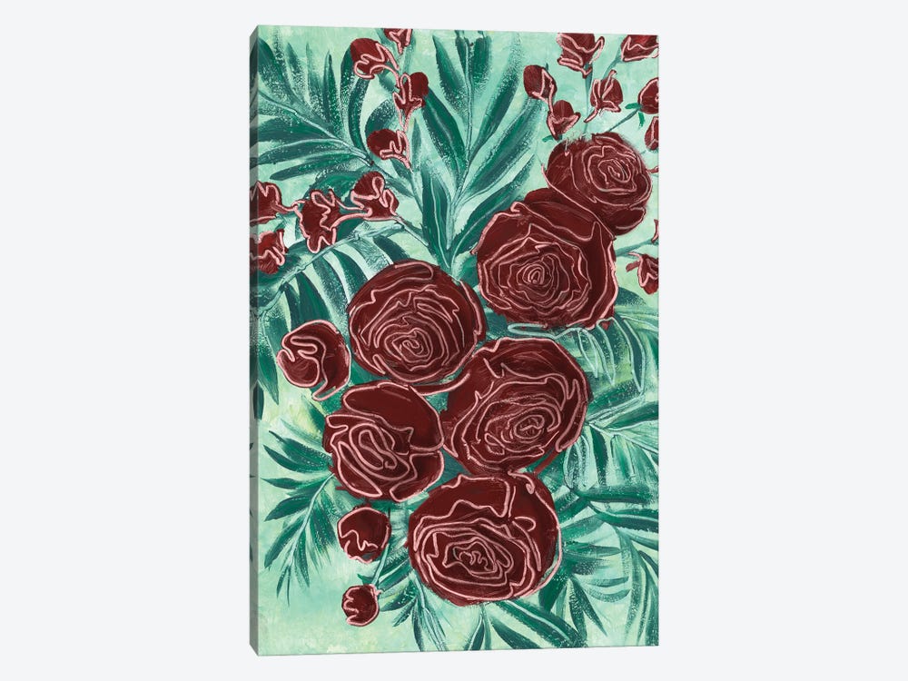 Sharonnie Red Roses by blursbyai 1-piece Canvas Art Print