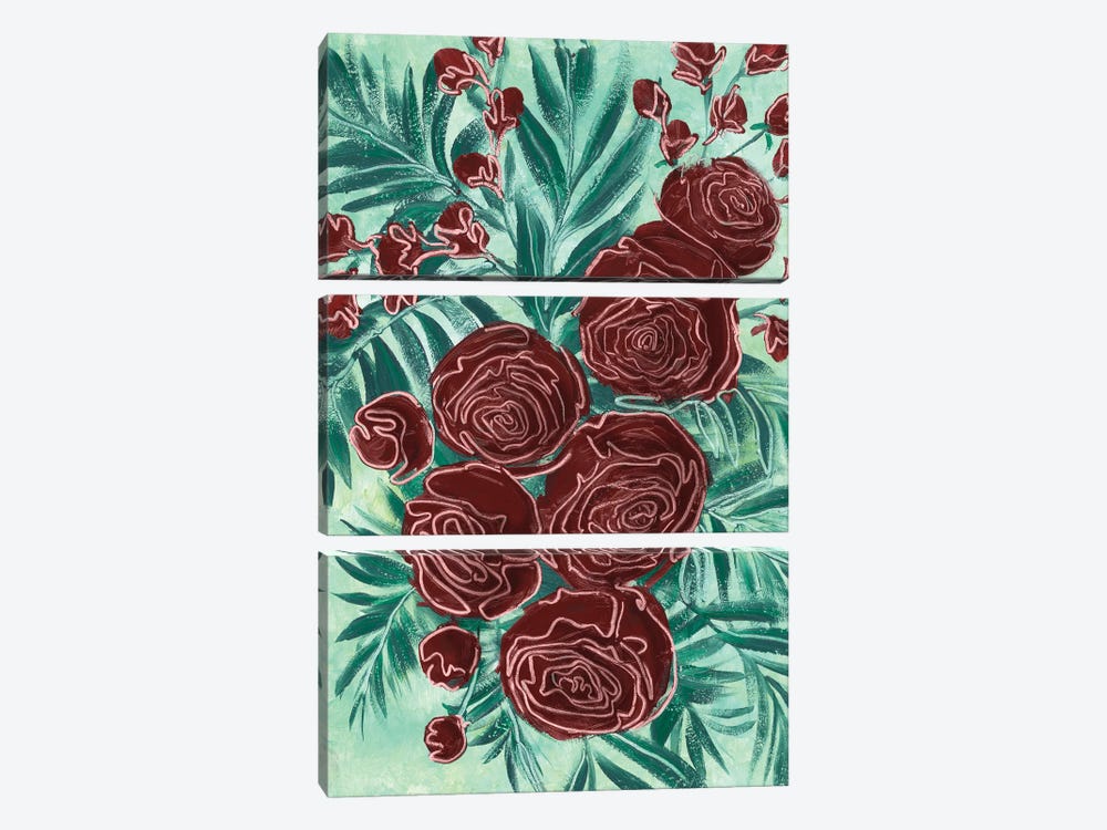Sharonnie Red Roses by blursbyai 3-piece Canvas Print