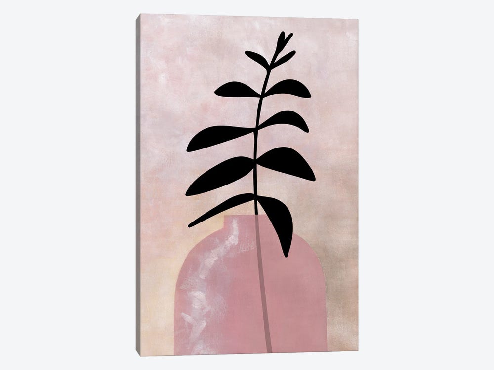 Eui Vase With Leaves by blursbyai 1-piece Canvas Art