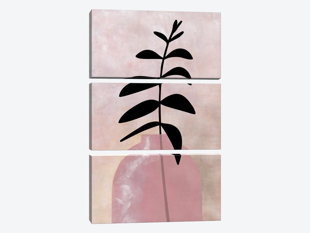 Eui Vase With Leaves by blursbyai 3-piece Canvas Artwork