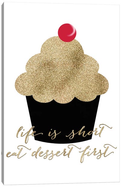 Eat The Cupcake Canvas Art Print - blursbyai