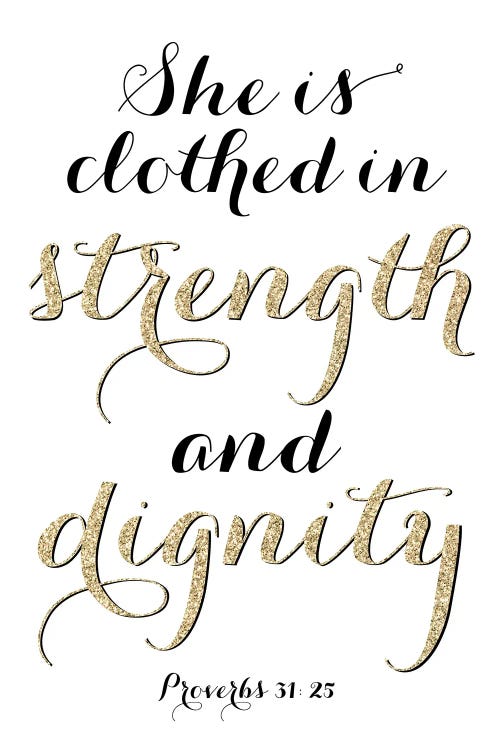 Clothed In Strenght And Dignity by blursbyai wall art