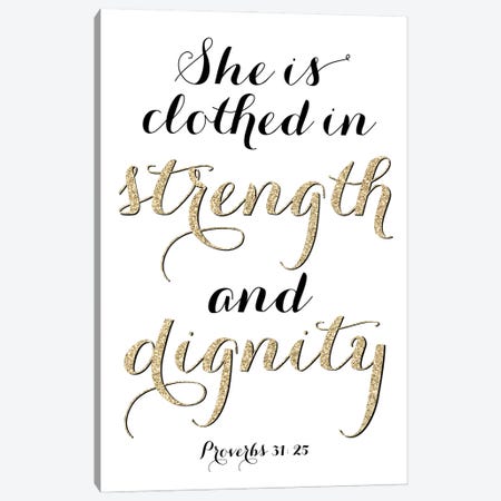 Clothed In Strenght And Dignity Canvas Print #RLZ60} by blursbyai Canvas Art Print