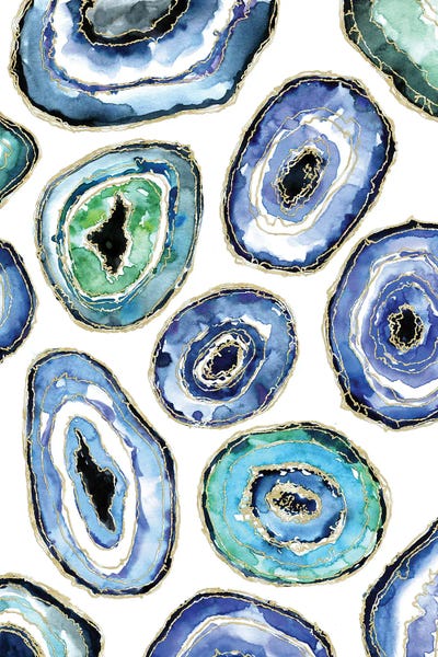 Agates, Geodes & Minerals: Watercolor Geodes by blursbyai