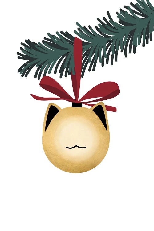 Meowrry Bauble by blursbyai wall art