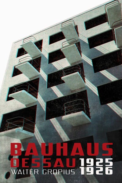 blursbyai: Old Magazine Bauhaus Building Under The Balconies by blursbyai