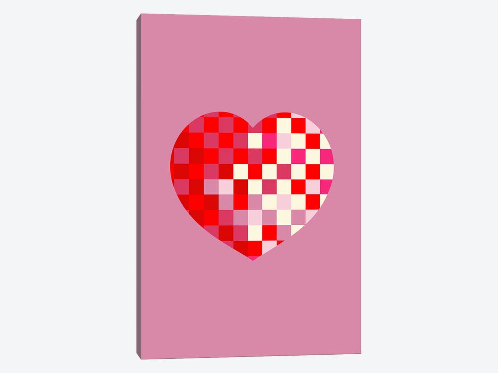 Pixel Heart by blursbyai 1-piece Canvas Print