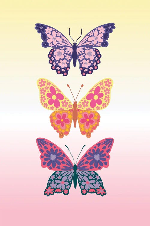 Colorful Floral Butterflies