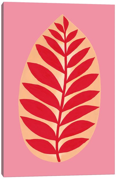 Agot (Pink) Canvas Art Print - Leaf Art