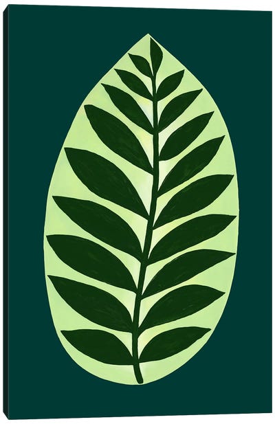 Agot (Emerald) Canvas Art Print - Leaf Art