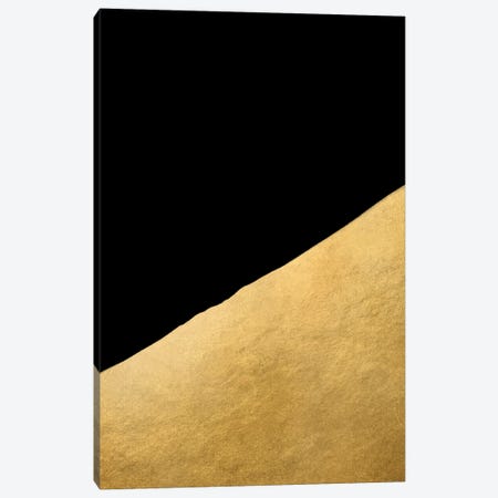 Simply Gold And Black Canvas Print #RLZ78} by blursbyai Canvas Artwork