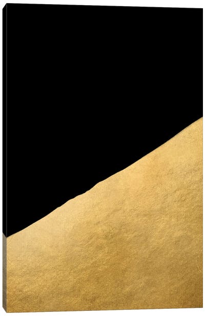 Simply Gold And Black Canvas Art Print - blursbyai