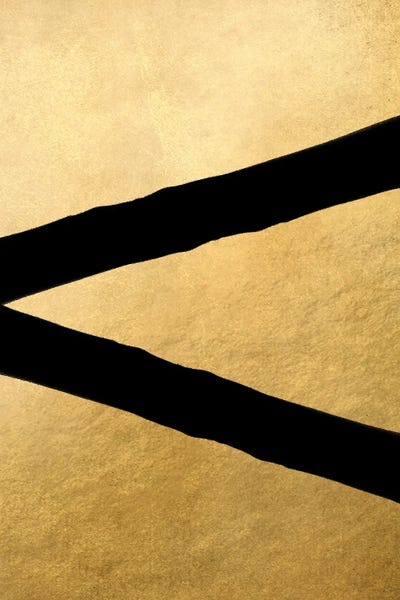 Gold And Black Abstract by blursbyai art print