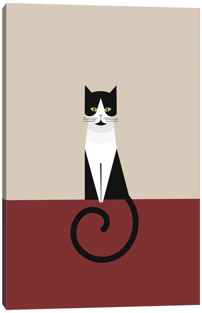 Coco As A Geometric Cat Canvas Art Print - blursbyai