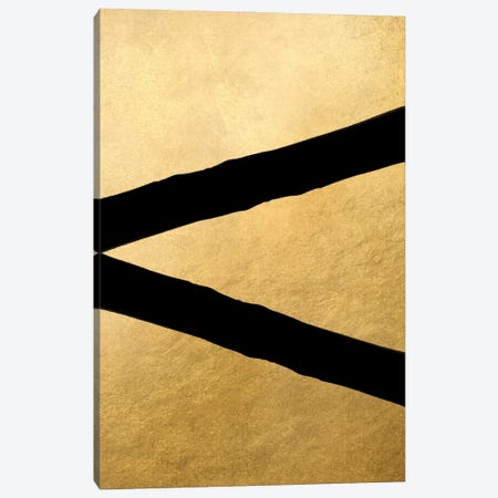 Gold And Black Abstract Canvas Print #RLZ79} by blursbyai Canvas Artwork