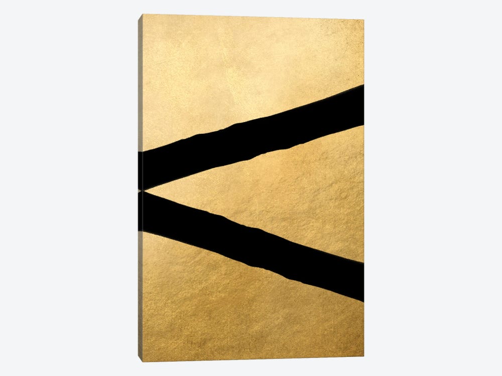 Gold And Black Abstract by blursbyai 1-piece Canvas Art Print