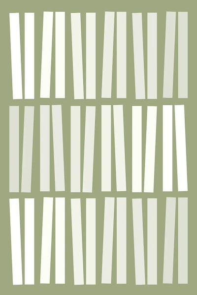 Dancing Bars In Sage by blursbyai art print